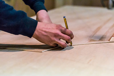 Marking wooden templates