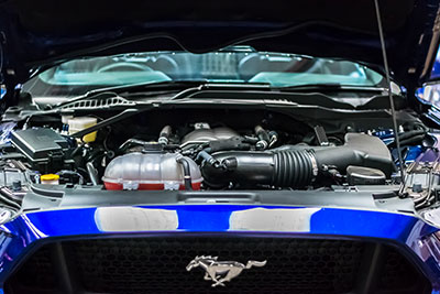 Mustang engine bay